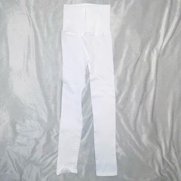 NWOTs Free People Movement White Happiness Ribbed Leggings - Picture 1 of 7